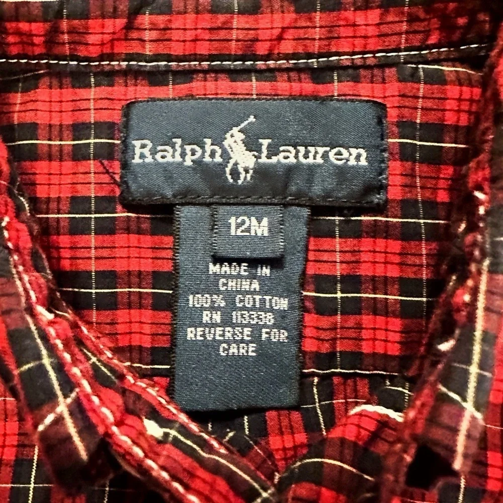 Ralph Lauren | Infant Tartan Plaid Button Down (12 mos)